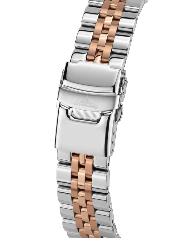 bracelet watches — Steel bracelet Panama — Band — bicolour rose gold silver