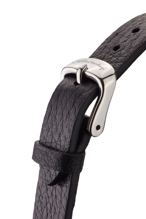 bracelet watches — Leather strap Vivana — Band — black silver