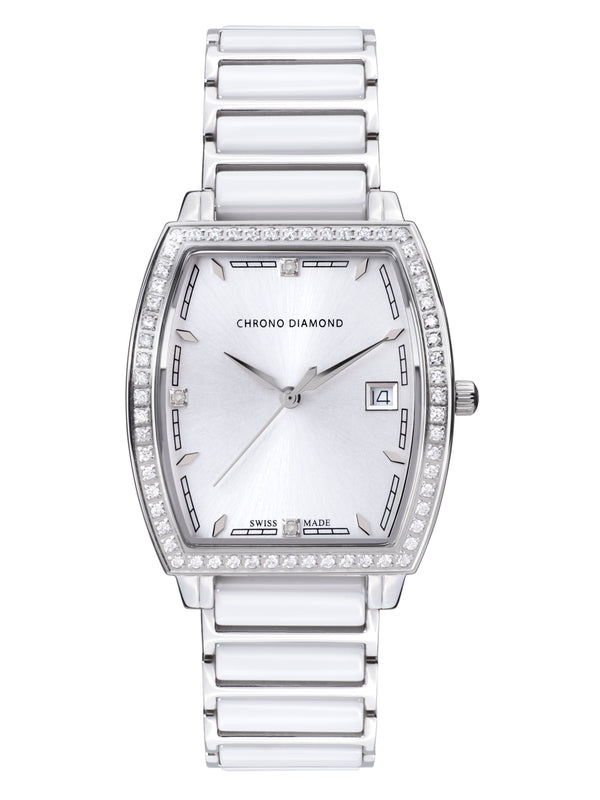 bracelet watches — ceramic band Leandra — Band — white silver