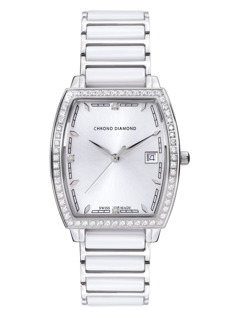 bracelet watches — ceramic band Leandra — Band — white silver