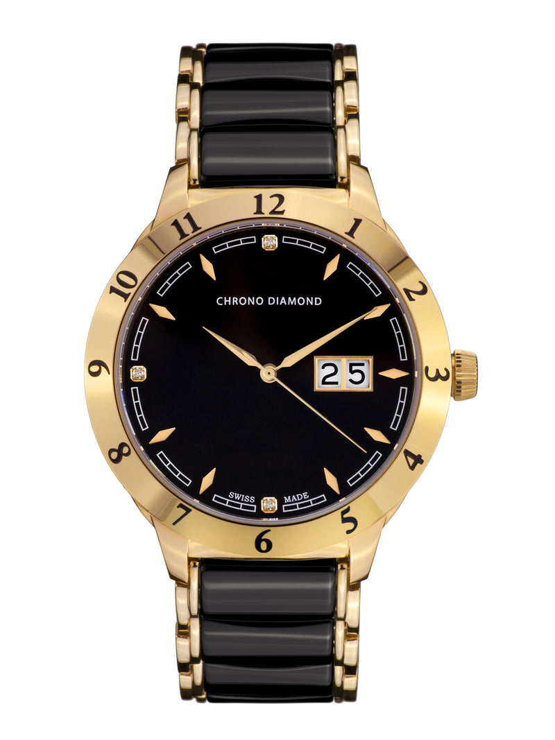 bracelet watches — ceramic band Thyrso — Band — black gold