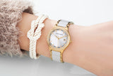 Automatic watches — Thyrsa — Chrono Diamond — gold IP ceramic white