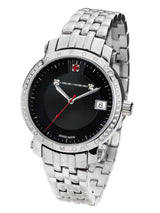 Automatic watches — Nesta — Chrono Diamond — steel black red stone