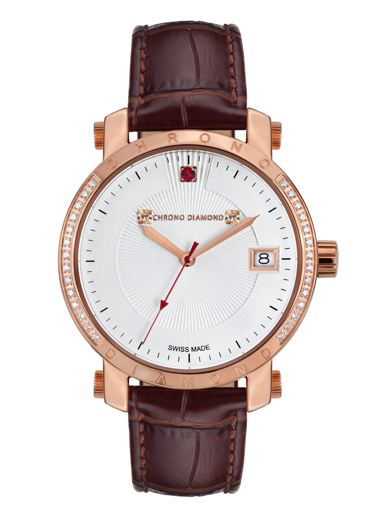 bracelet watches — leather band Nesta — Band — brown rosegold