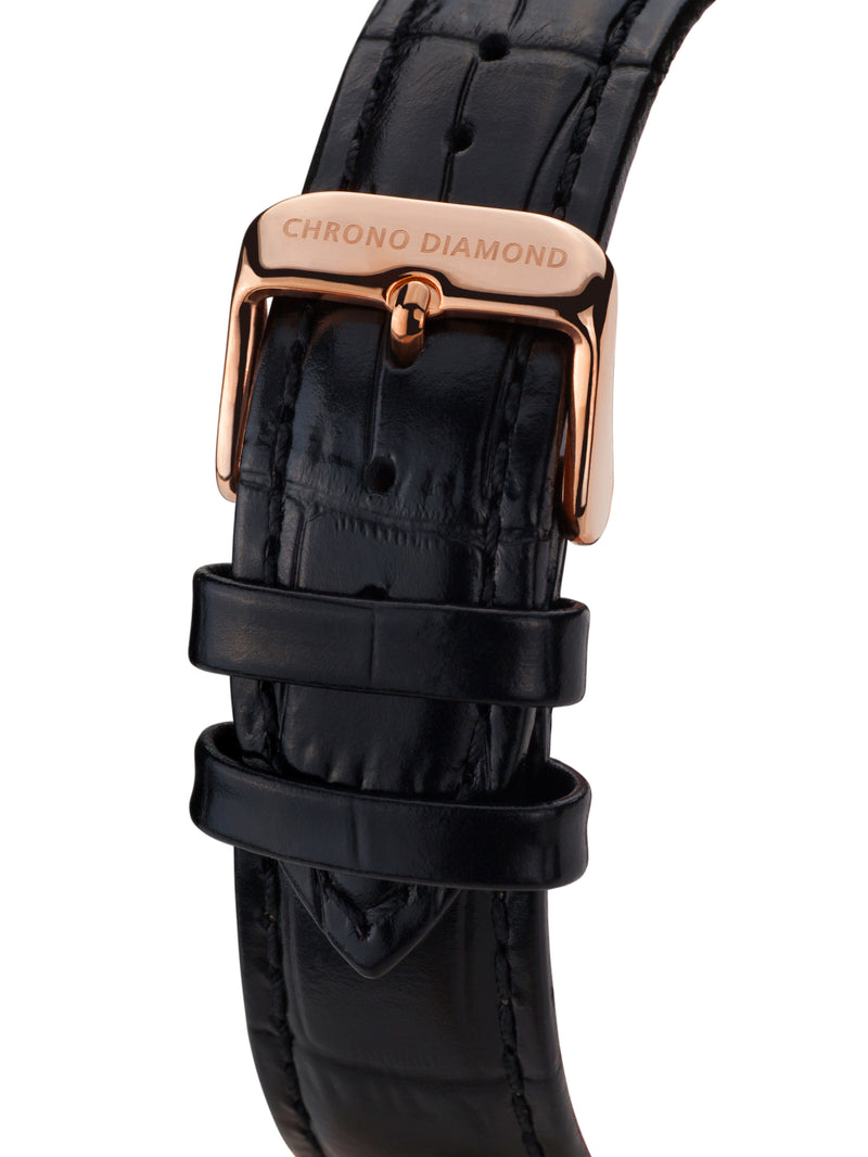 bracelet watches — leather band Nestorius — Band — black rosegold