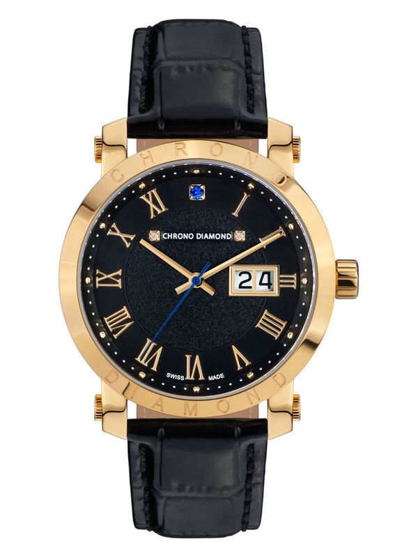 bracelet watches — leather band Nestorius — Band — black gold