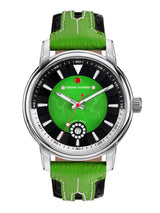 bracelet watches — leather band Nereus — Band — green silver
