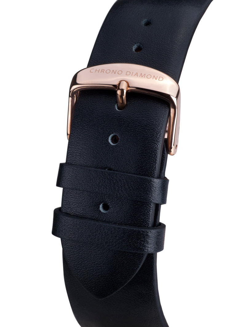 bracelet watches — leather band Dionne — Band — black rosegold