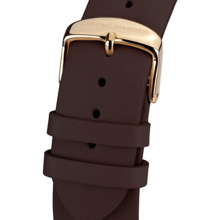 leather band Dionne — brown gold