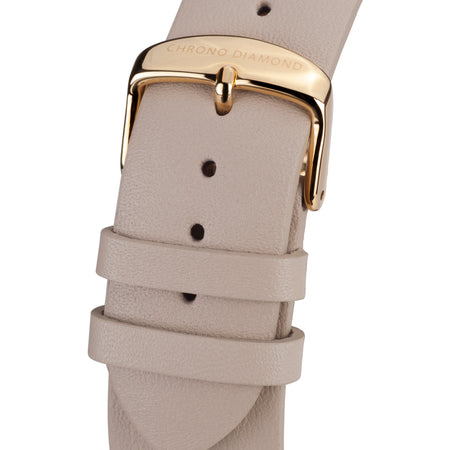 leather band Dionne — beige gold