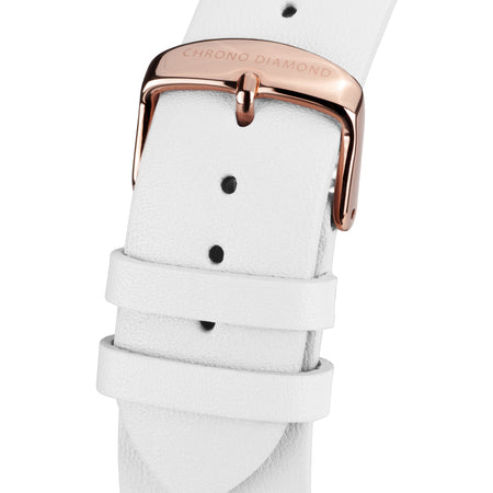 leather band Dionne — white rosegold