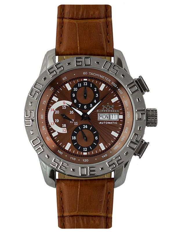 bracelet watches — Leather strap Prime Master — Band — brown silver
