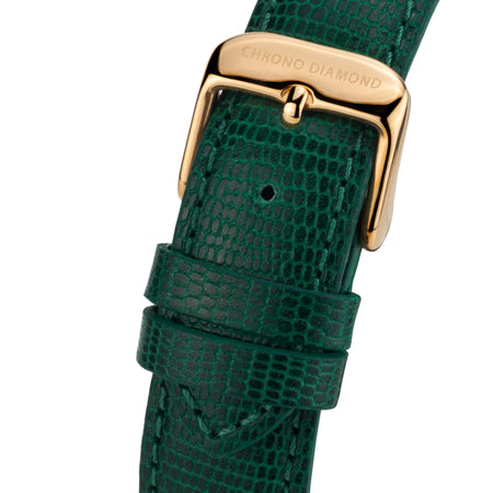 leather band Ariadne — green gold