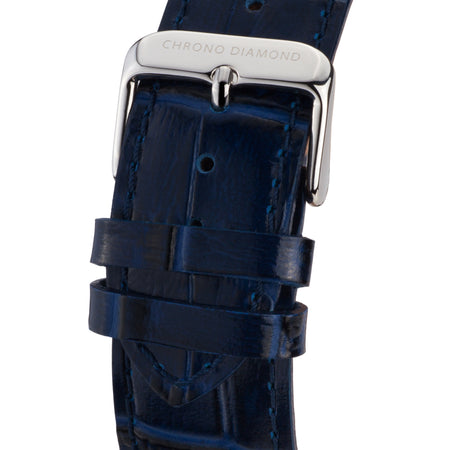 leather band Argos — blue silver