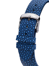 bracelet watches — leather band Brisa — Band — blue silver
