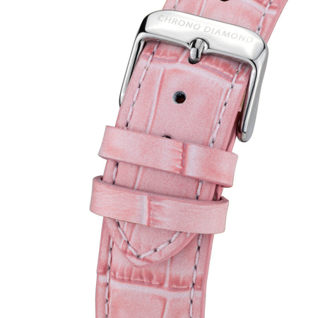 leather band Feronia — pink silver