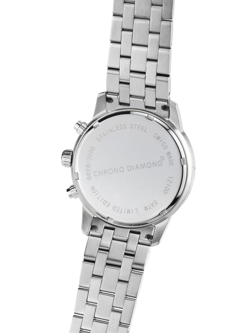 Automatic watches — Theseus — Chrono Diamond — steel silver