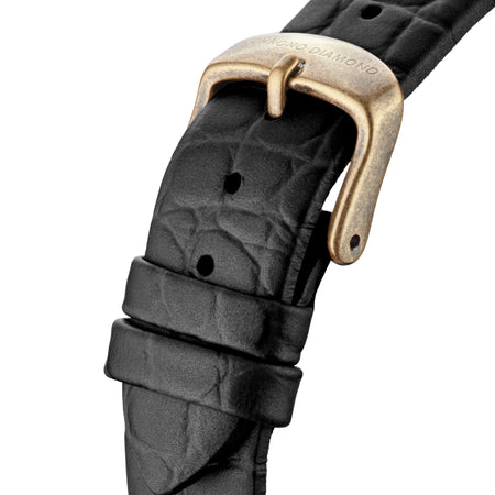 leather band Nymphe — black gold