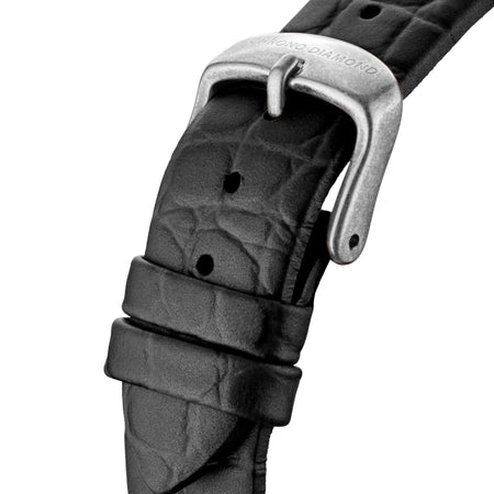 leather band Nymphe — black silver