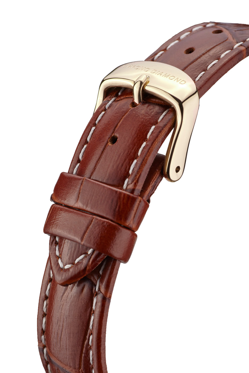 bracelet watches — leather band Skylla — Band — brown gold