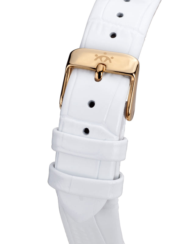 bracelet watches — Leather strap Grand Lady — Band — white gold