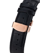 bracelet watches — leather band Royal Date — Band — black rosegold
