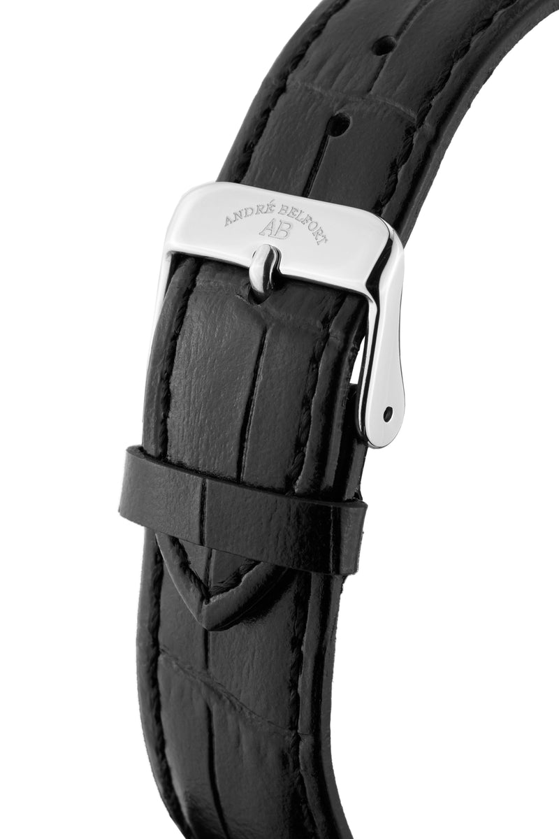 bracelet watches — leather band Intemporelle — Band — black steel
