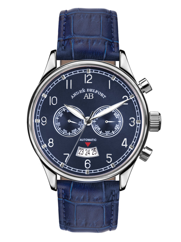 Automatic watches — Calendrier — André Belfort — steel blue II