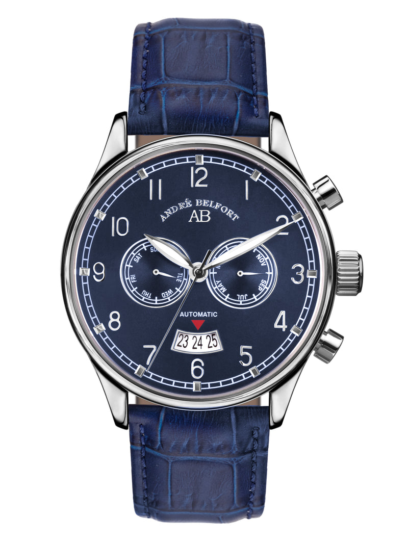 Automatic watches — Calendrier — André Belfort — steel blue II