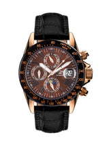 bracelet watches — leather band Le Capitaine — Band — black rosegold
