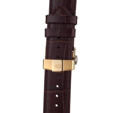 leather band Le Maître — brown gold
