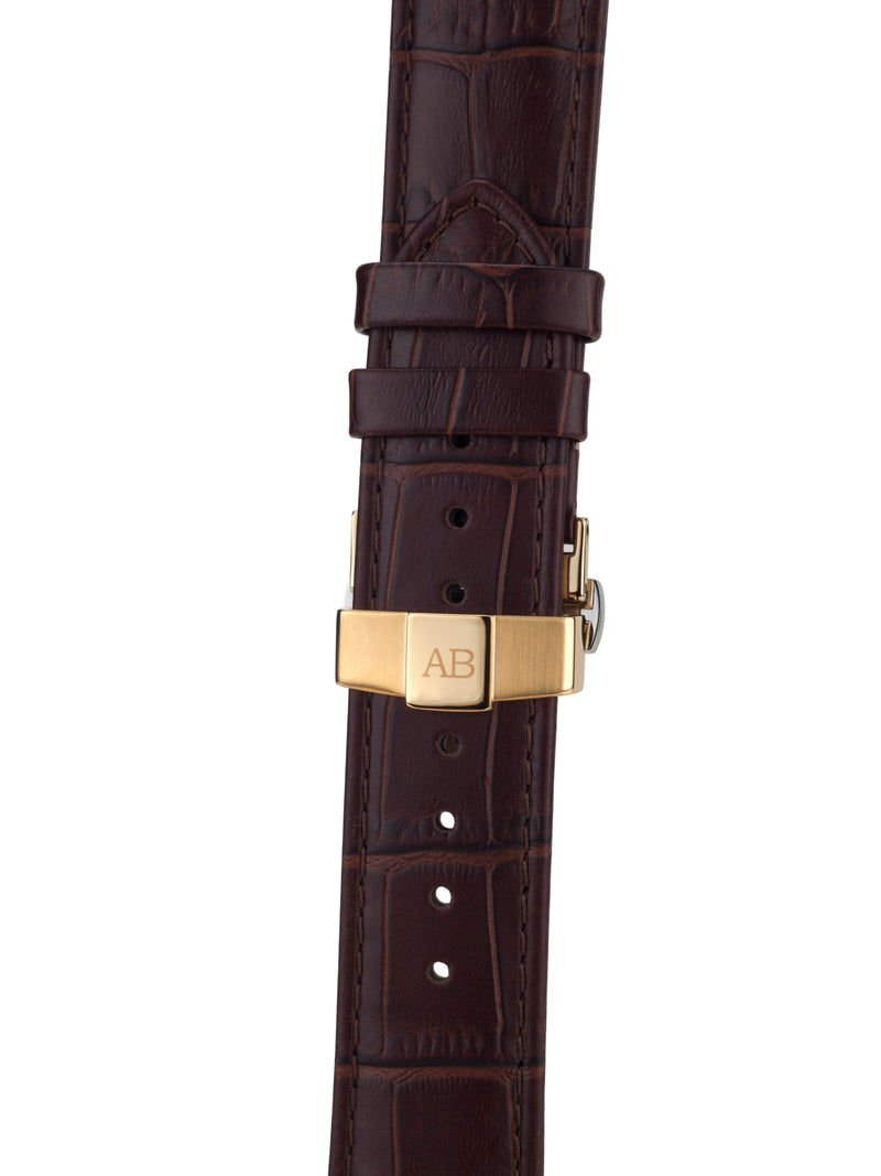 bracelet watches — leather band Le Maître — Band — black gold