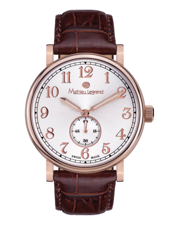 bracelet watches — Leather strap Classique — Band — brown rose gold