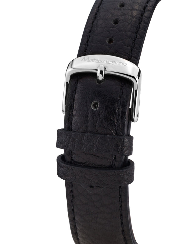 bracelet watches — Leather bracelet Master — Band — black silver