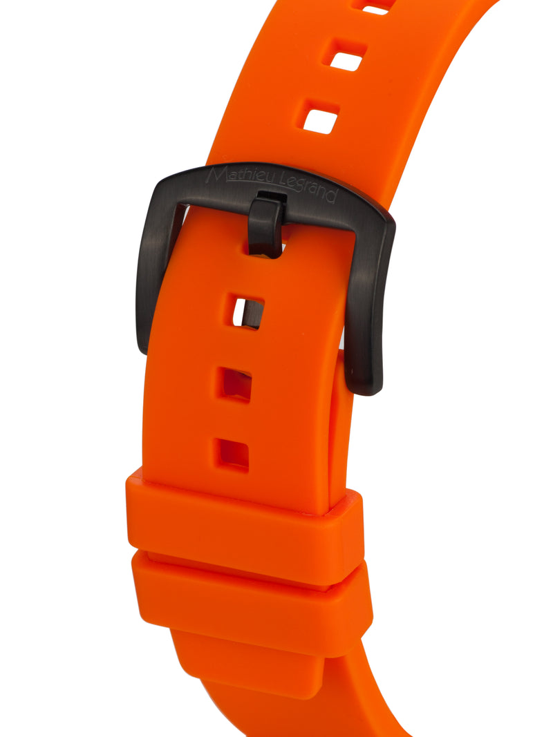 bracelet watches — Rubber strap Immergée — Band — orange black