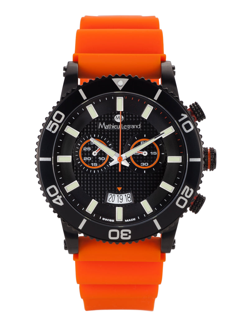 bracelet watches — Rubber strap Immergée — Band — orange black