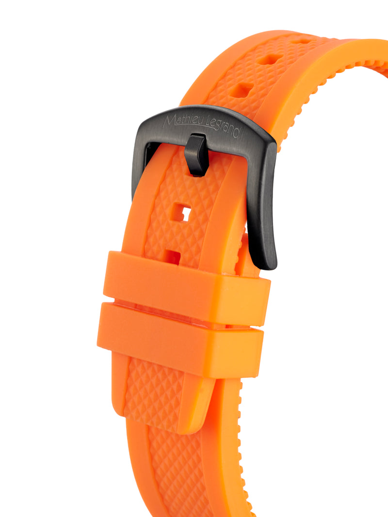bracelet watches — Rubber strap Source Puissante — Band — orange black