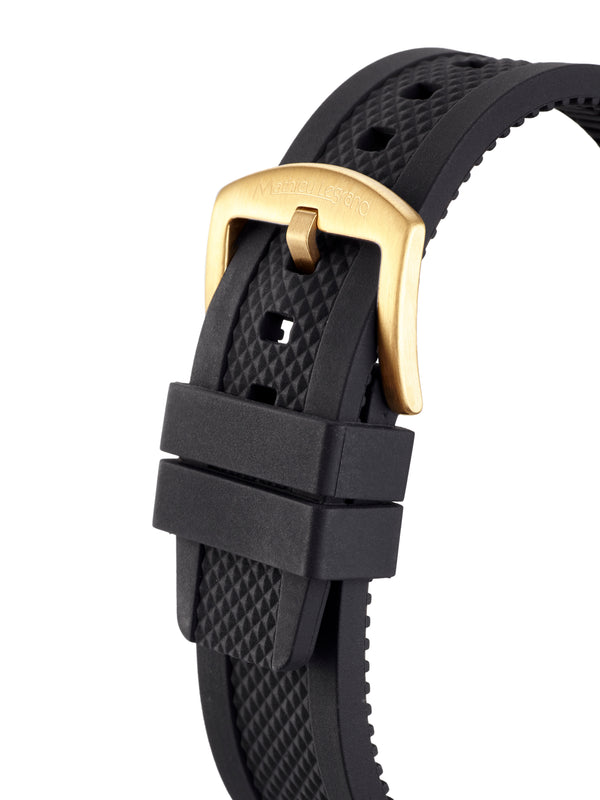 bracelet watches — Rubber strap Source Puissante — Band — black gold