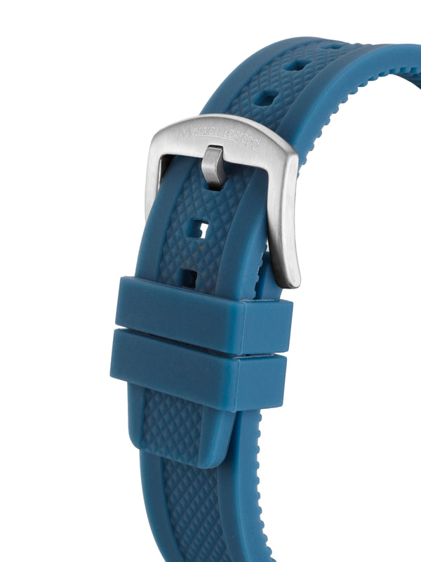 bracelet watches — Rubber strap Source Puissante — Band — blue silver