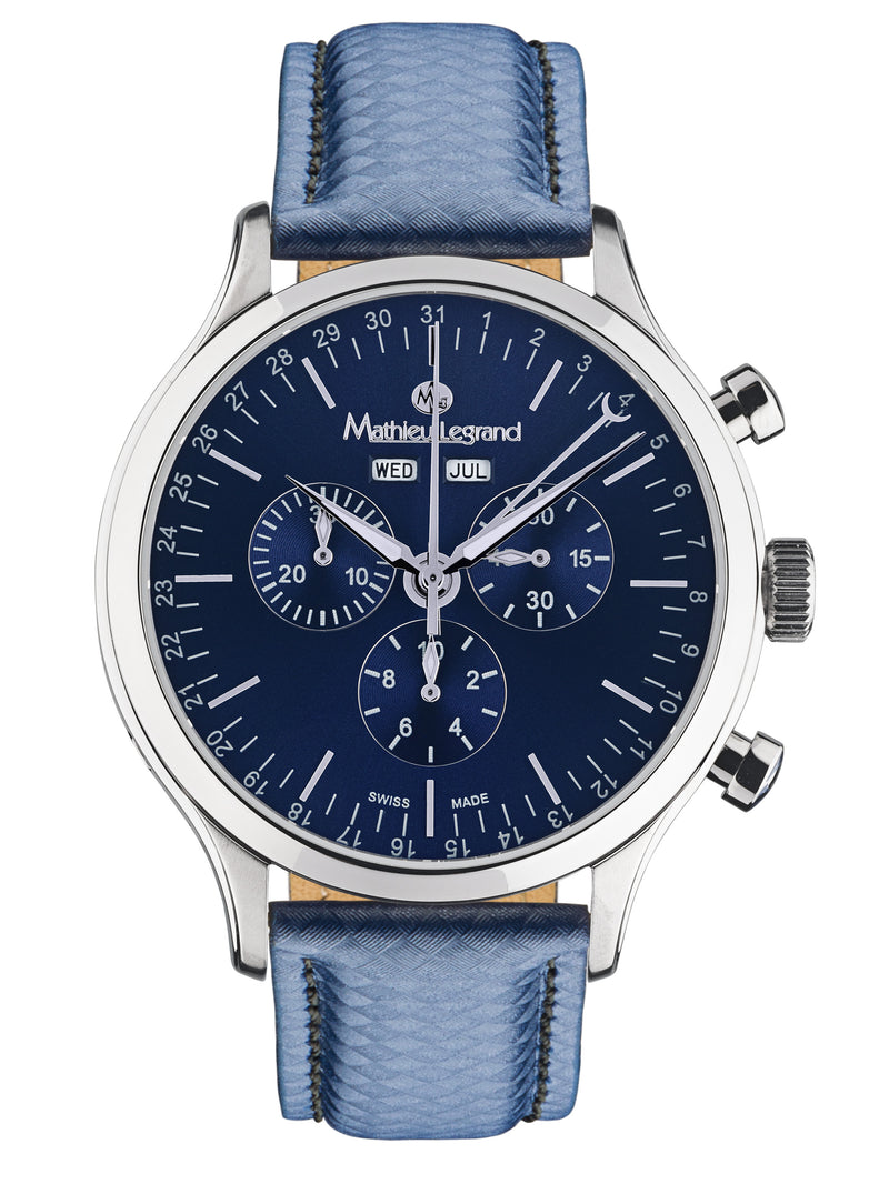 Automatic watches — Tournante — Mathieu Legrand — steel blue
