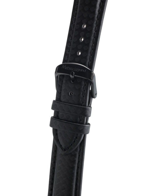 bracelet watches — Leather strap Tournante — Band — black black