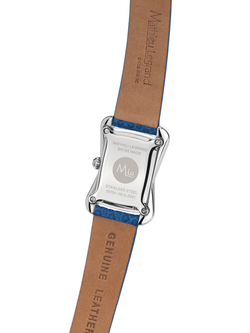Automatic watches — Papillon — Mathieu Legrand — steel blue leather