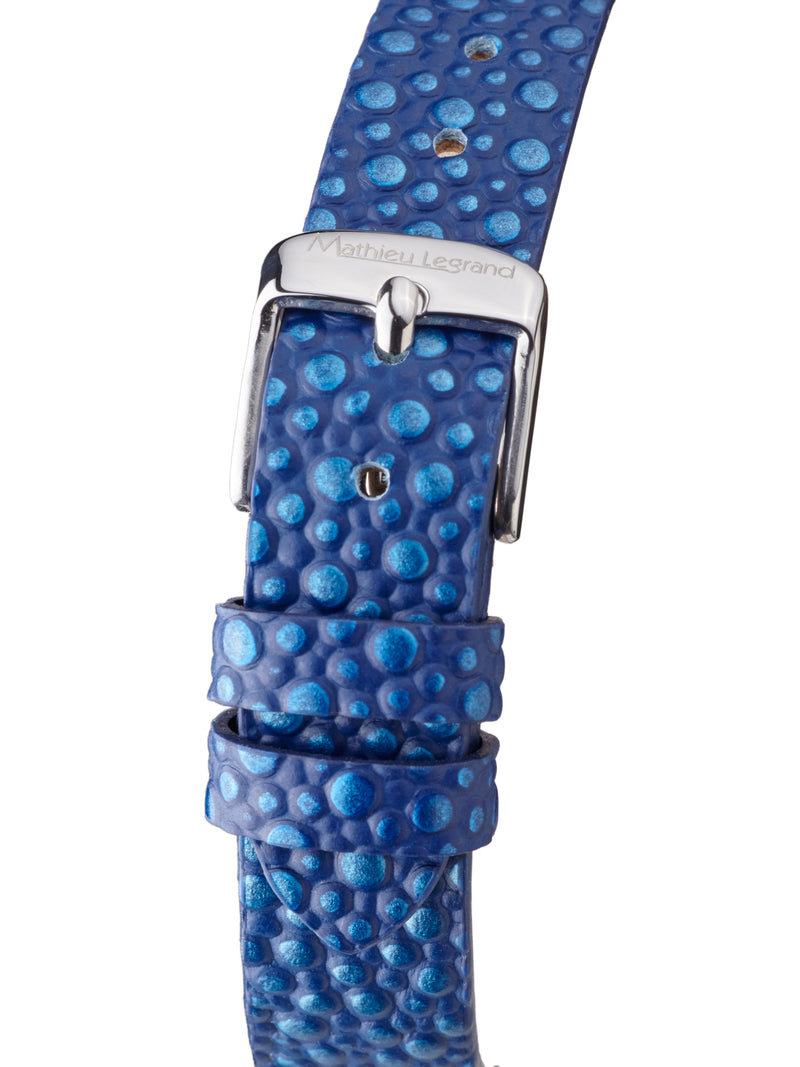 bracelet watches — Leather bracelet Papillon — Band — blue silver