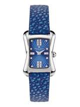 bracelet watches — Leather bracelet Papillon — Band — blue silver