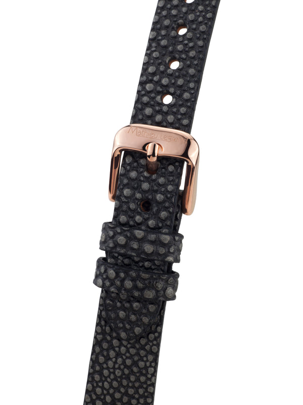 bracelet watches — Leather bracelet Papillon — Band — black rose gold