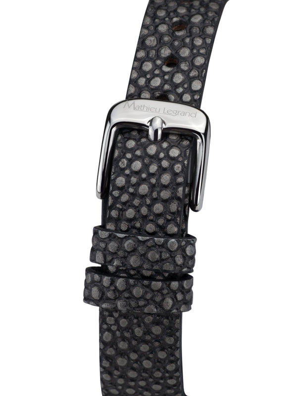 bracelet watches — Leather bracelet Papillon — Band — black silver