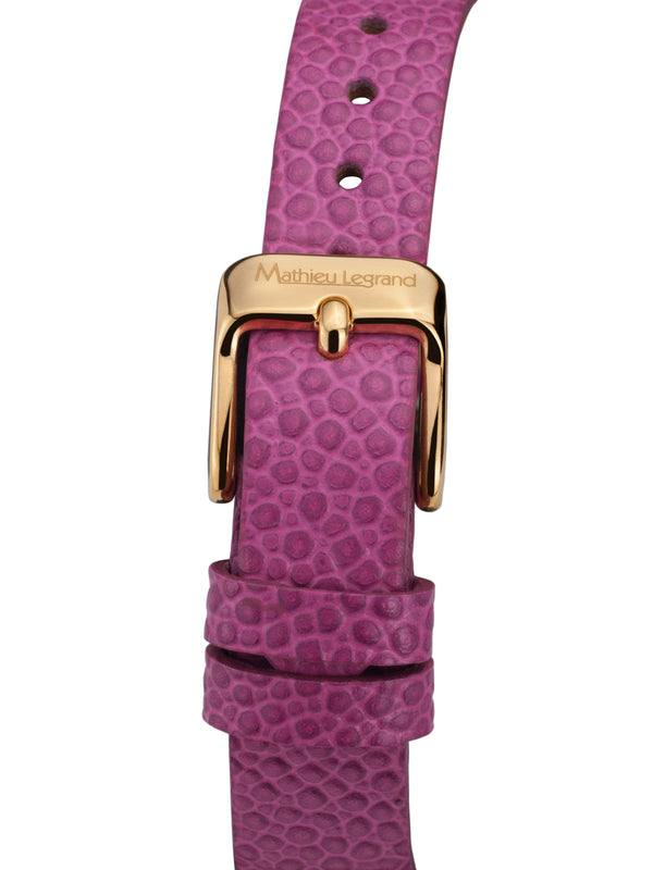 bracelet watches — Leather bracelet Papillon — Band — purple gold