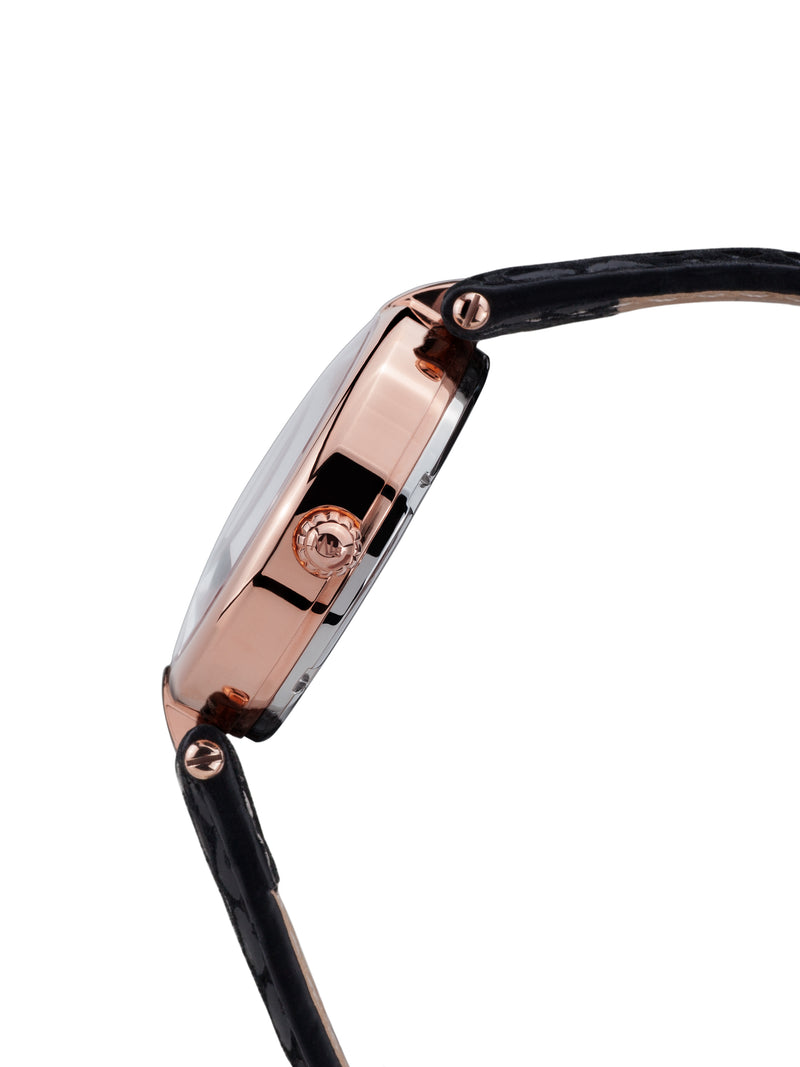 Automatic watches — Fleurs Volantes — Mathieu Legrand — rosegold IP black leather