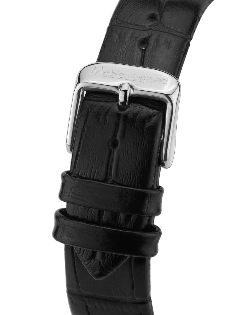 bracelet watches — Leather bracelet Rayon de Lune — Band — black silver