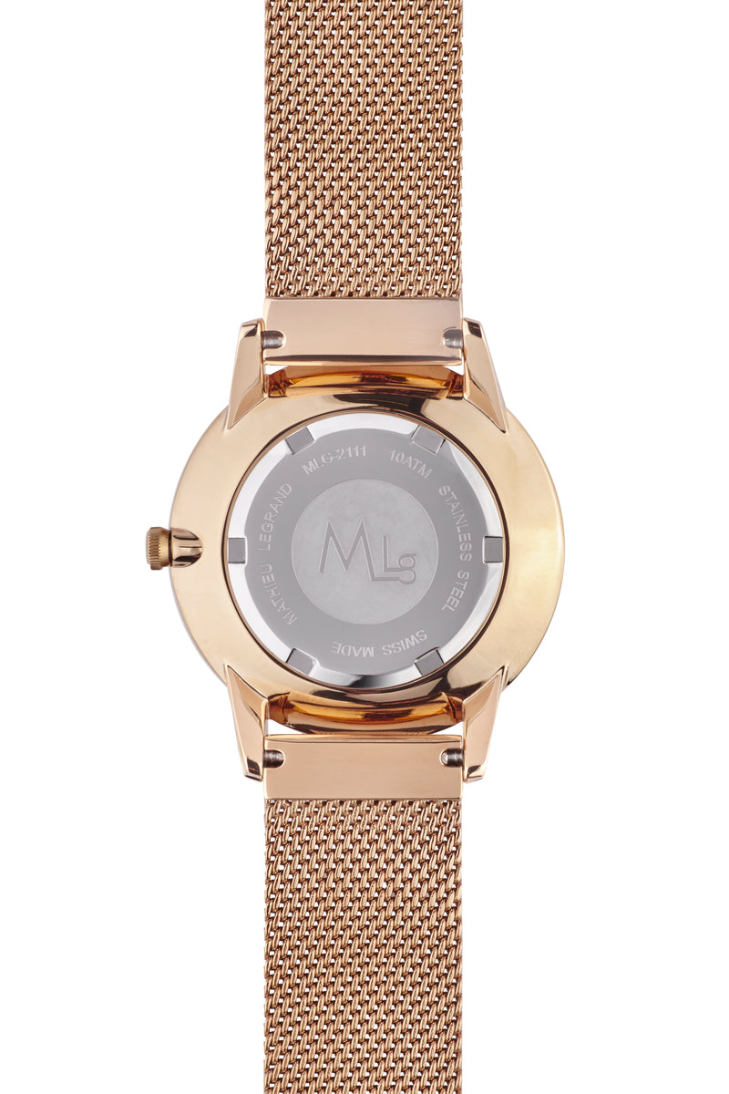 Automatic watches — Galantine — Mathieu Legrand — rosegold IP white mother of pearl